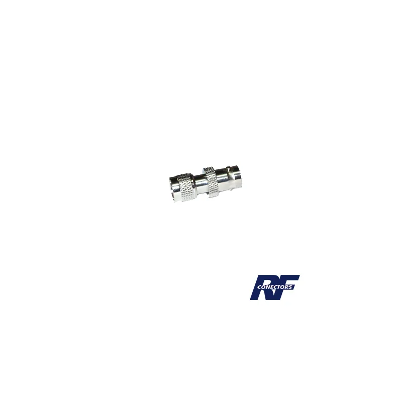 Adaptador en Línea, de Conector Mini UHF Macho a BNC Hembra, Níquel/ Oro/ Teflón.