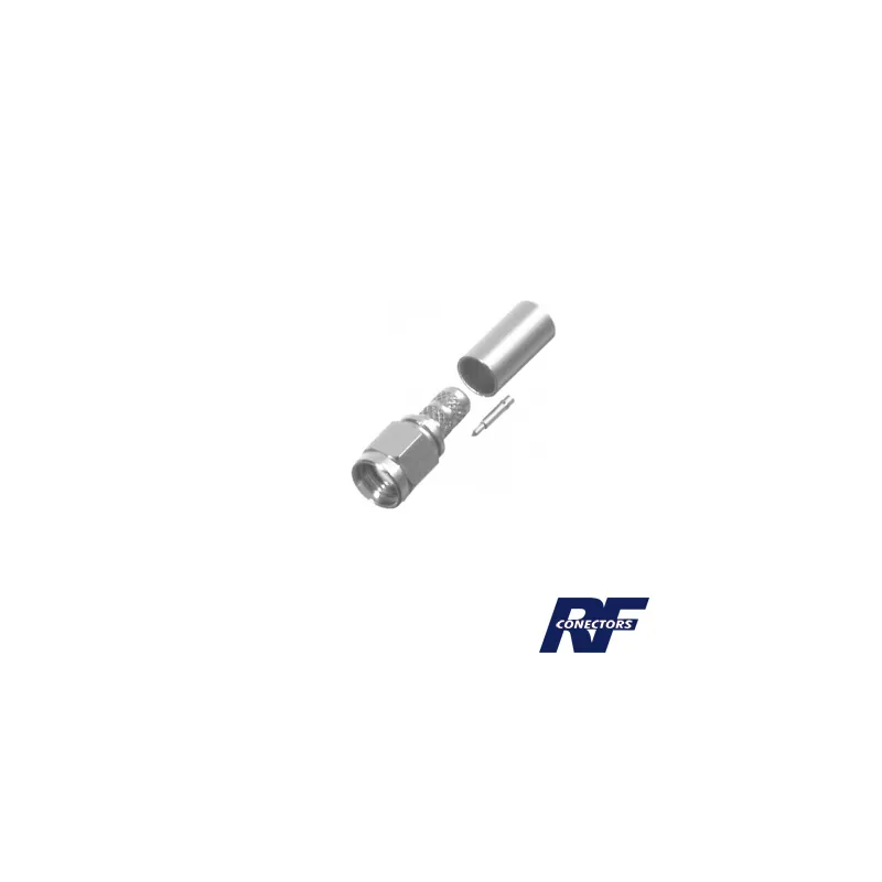 Conector SMA Macho de anillo plegable para Cable RG-142/U.