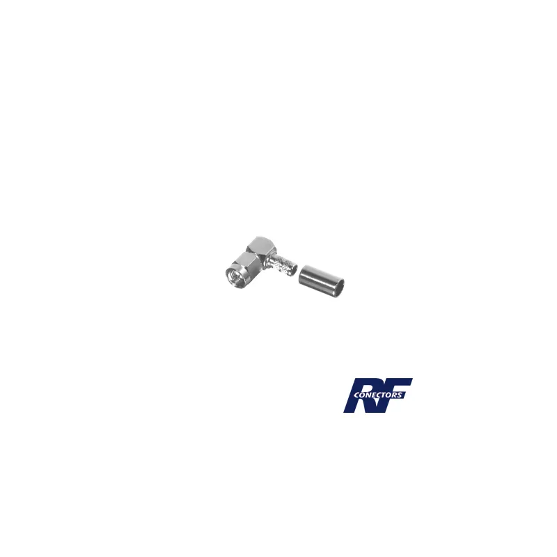 Conector SMA Macho en A/R de anillo plegable para cable RG-142/U.