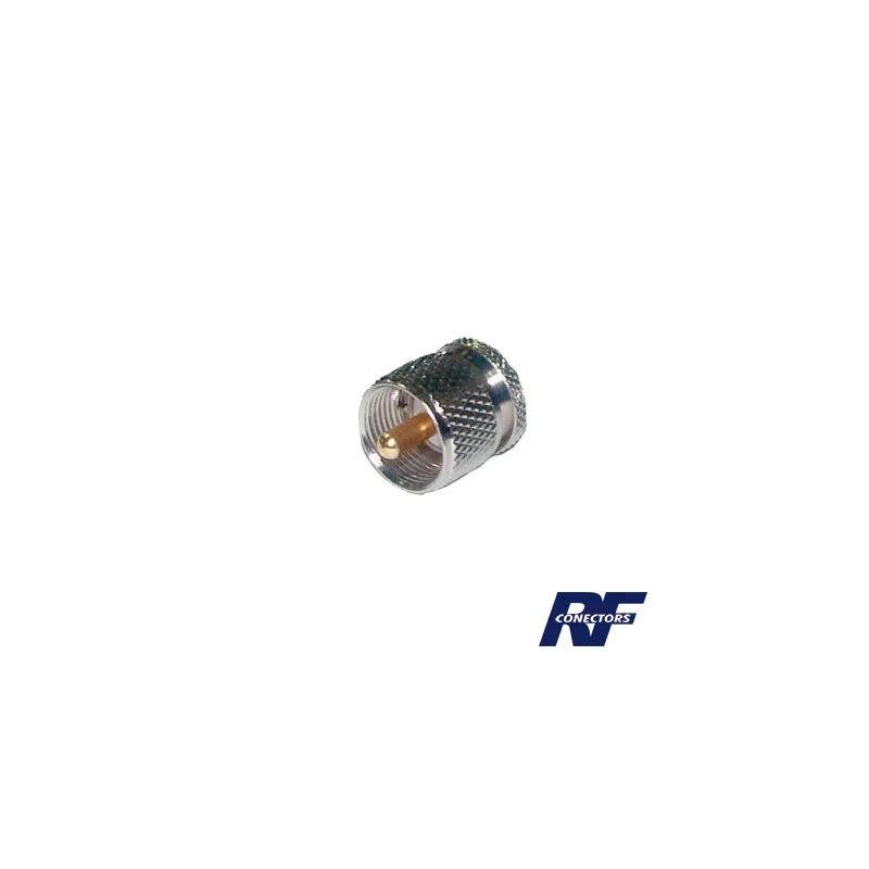 Adaptador en Línea de Conector SMA Hembra a UHF Macho (PL-259), Níquel/ Oro/ Teflón.