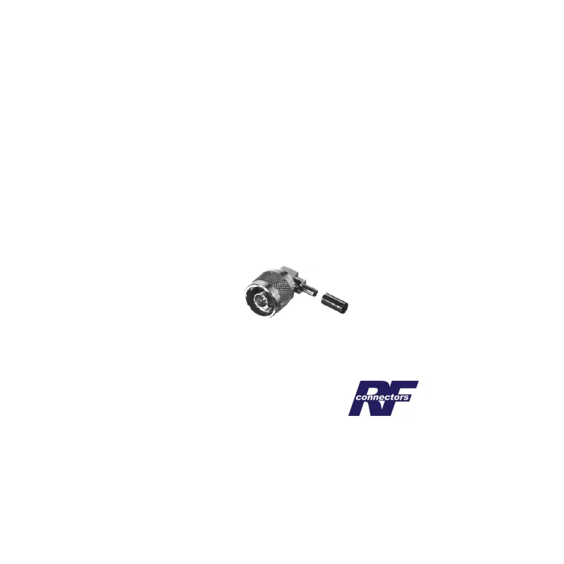 Conector N Macho en A/R de Anillo Plegable para Cables LP-195, LP-142, RG-58/U, RG-142/U, Niquel/ Oro/ Teflón.