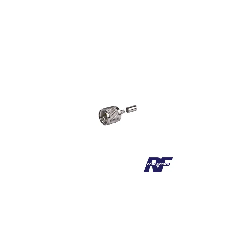 Conector UHF Macho (PL-259) de Anillo Plegable para Ensamblar en Cables RG-58/U, RG-142/U.