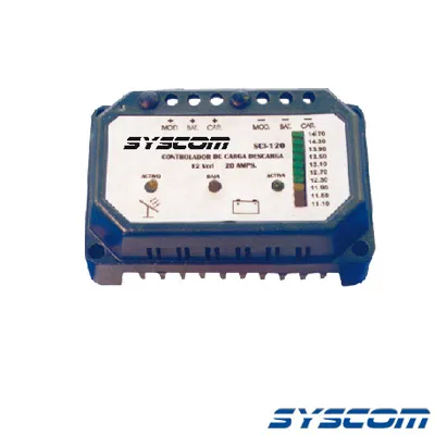 Controlador de Carga y Descarga para Sistemas Solares 20 A, 24 Vcc.