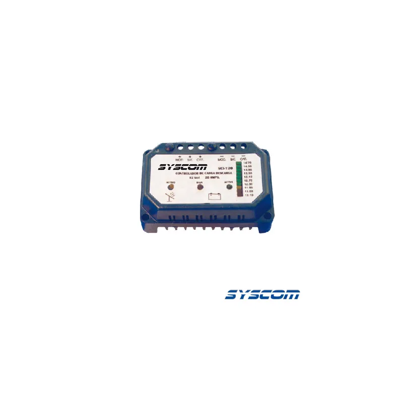 Controlador de Carga y Descarga para Sistemas Solares 20 A, 24 Vcc.