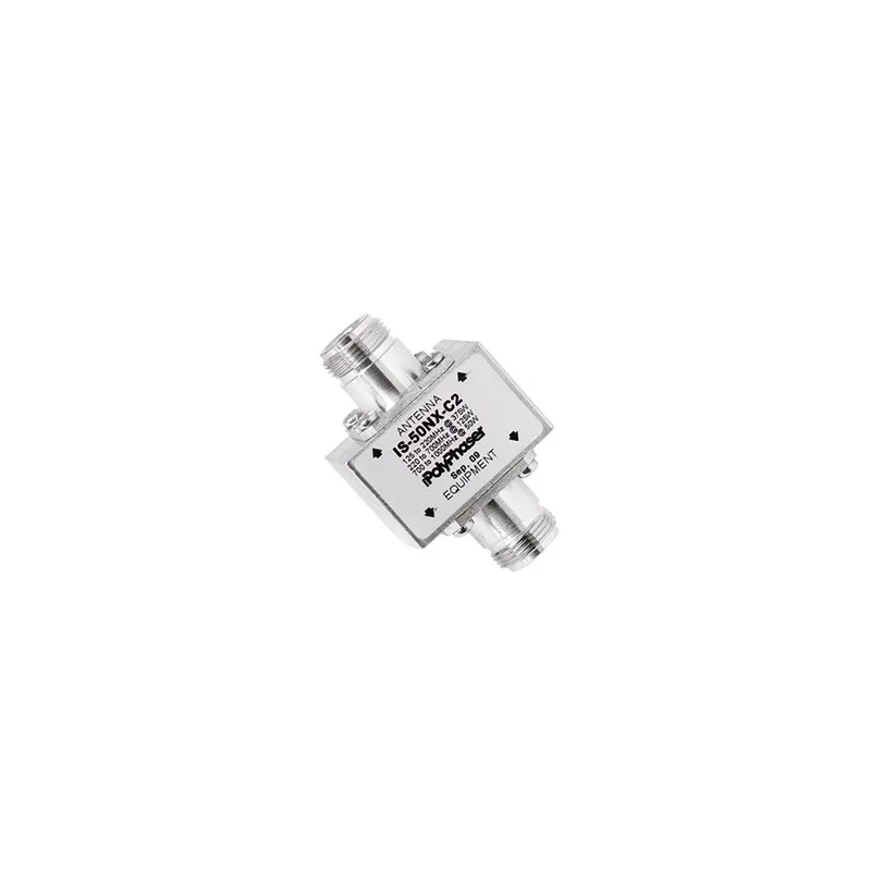 Protector Coaxial RF / 125-1000 MHz / 50 Ω / Conectores N Hembra / Ceja Lateral / 50 kA