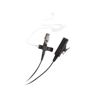 Micrófono - audífono de dos hilos con tubo acústico de grado médico con conector de dos pines para KENWOOD Y TXPRO