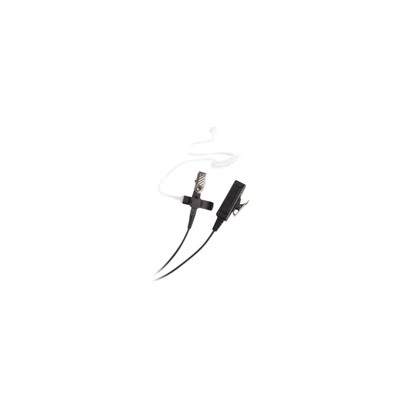 Micrófono - audífono de dos hilos con tubo acústico de grado médico con conector de dos pines para KENWOOD Y TXPRO