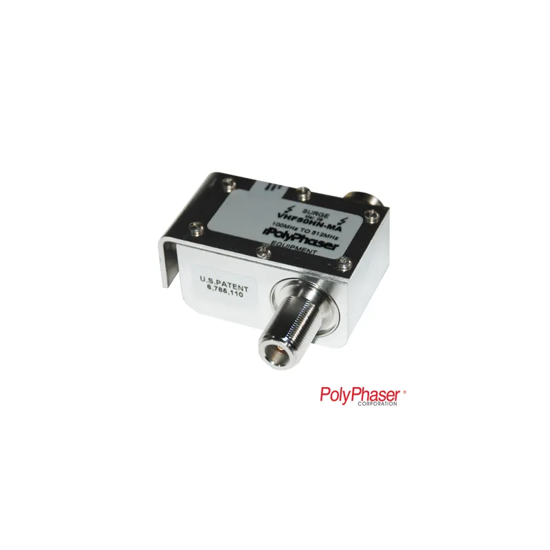 Protector Coaxial RD de Banda Ancha para Combinadores de 100 a 512 MHz Con Conector N Macho a la Antena.