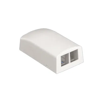 Caja NetKey de Montaje en Superficie, Para 2 Módulos Keystone, Color Blanco