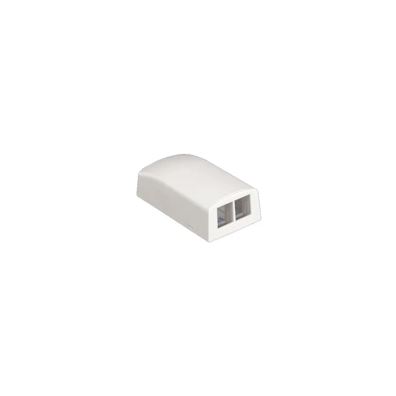 Caja NetKey de Montaje en Superficie, Para 2 Módulos Keystone, Color Blanco