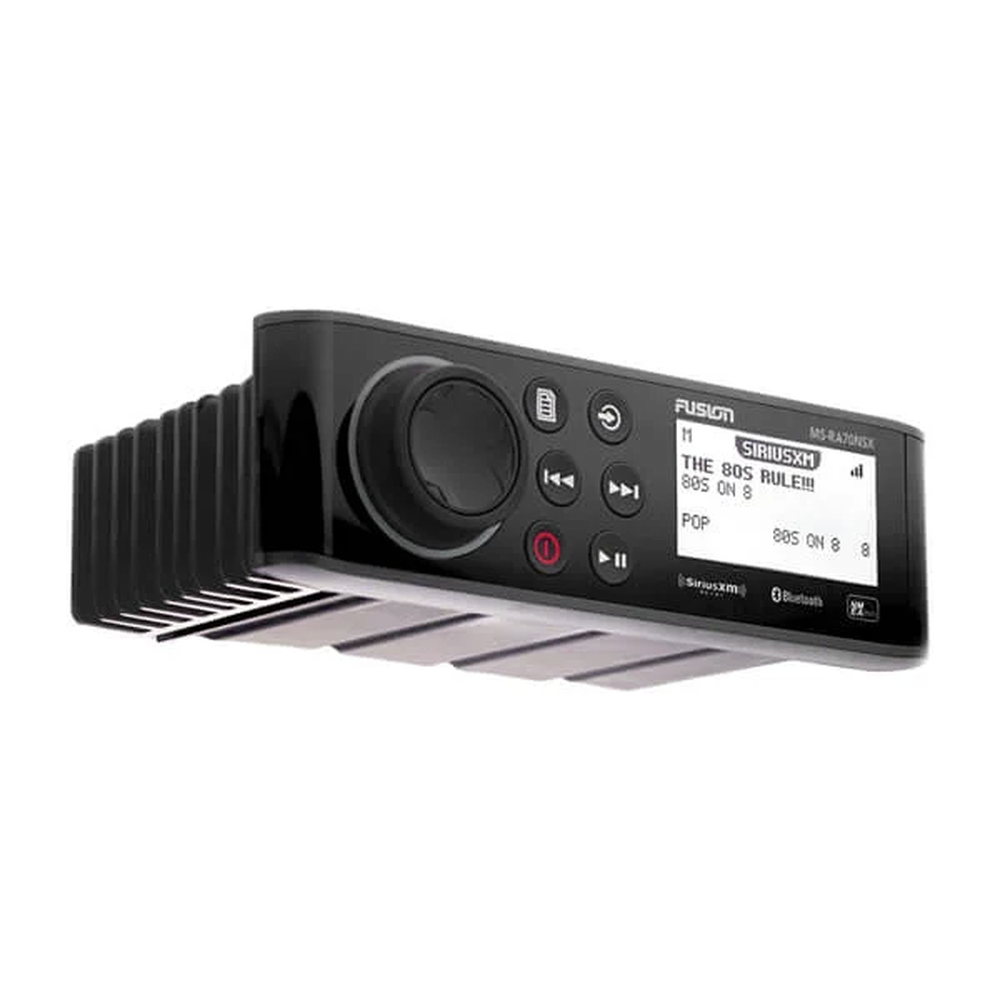 Sistema de Audio Marino MS-RA70 / Pantalla LCD Monocroma 2.6" / Tecnología Multi-Zone™? 2 Zonas / Potencia Pico 200 W / Bluetooth® y ANT® / Compatible con SiriusXM y DAB+ / IPX7 / USB para Actualizaciones - Image 2