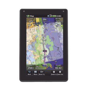 Navegador portátil aera 760, muestra información de trafico aéreo y una excelente visualización por medio de su  pantalla con visión 3D  touch screen.