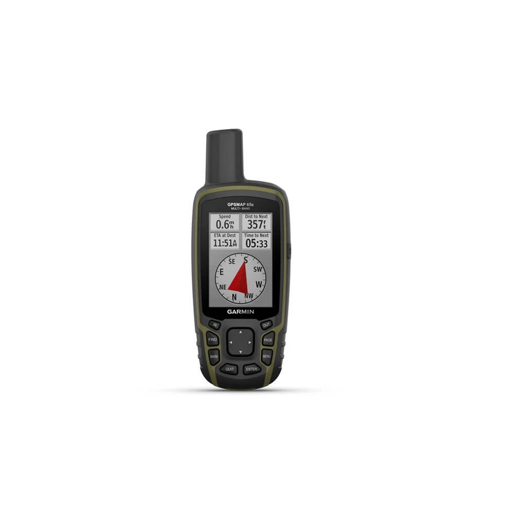 GPSMAP 65S Portátil para Actividades Outdoor / Pantalla TFT Transflectiva 2.6 Pulgadas / Resolución 160x240 Pixeles / Brújula de 3 Ejes / Altímetro Barométrico / Compatible con GPS, GLONASS, Galileo, QZSS / Memoria 16 GB