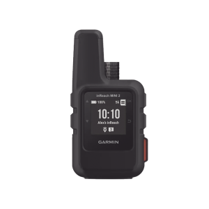 GPS portátil inReach® Mini 2 / Pantalla Monocroma Transflectiva 23 x 23 mm / Resolución 176 x 176 píxeles / Batería Recargable de Iones de Litio / Autonomía Hasta 14 Días / Resistencia al Agua IPX7 / Conectivi
