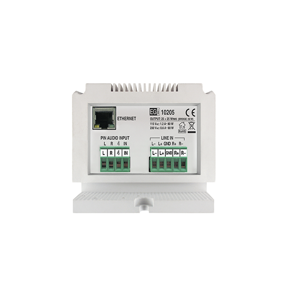ETAPA DE POTENCIA DE AUDIO IP 2X25W O 1X50W EN FORMATO CARRIL DIN ESTÉREO/MONO - Image 2
