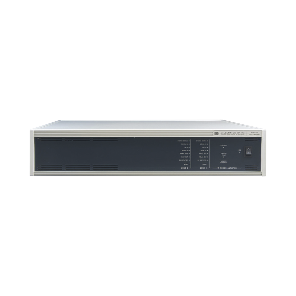 ETAPA DE POTENCIA DIGITAL 2x120W 100V MILLENNIUM IP CON CONECTIVIDAD IP LAN, SUPERVISON, CALIDAD DE SONIDO HQ PARA 2 ZONAS, EN FORMATO RACK 2U