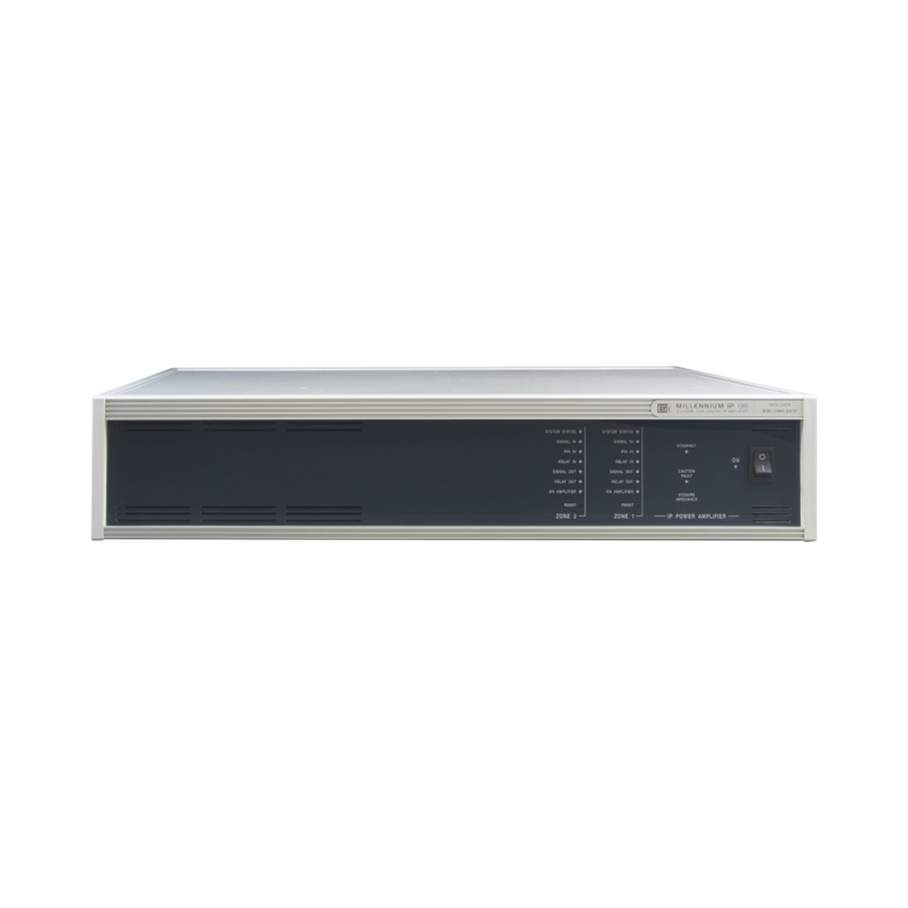 ETAPA DE POTENCIA DIGITAL 4x120W 100V MILLENNIUM IP CON CONECTIVIDAD IP LAN, SUPERVISON, CALIDAD DE SONIDO HQ PARA 4 ZONAS, EN FORMATO RACK 2U