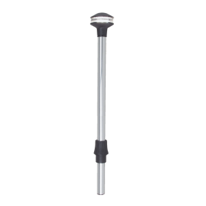 Luz de Navegación, 2 Millas USCG Certificada, 12 Volt, 9 Watts, Polo Stow-A-Way Plug-In, Lente Fluted Clear, Contactos Bañados en Oro, Collar de Bloqueo