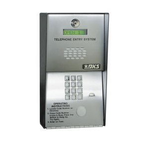 Audioportero Telefónico DKS Para 600 números Telefónicos / Control Para 2 Puertas / Gabinete Para Sobreponer/ Marcación a 16 Digitos / Linea Análoga o Digital