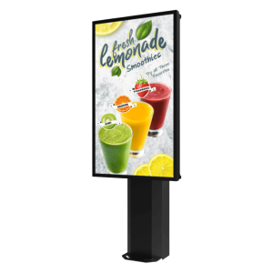 Montaje Tipo Kiosco para exterior Compatible con Pantallas de 55" Samsung OH55AS / Diseño Ultradelgado / METAL / Exterior IP65 / Base Pedestal 8"