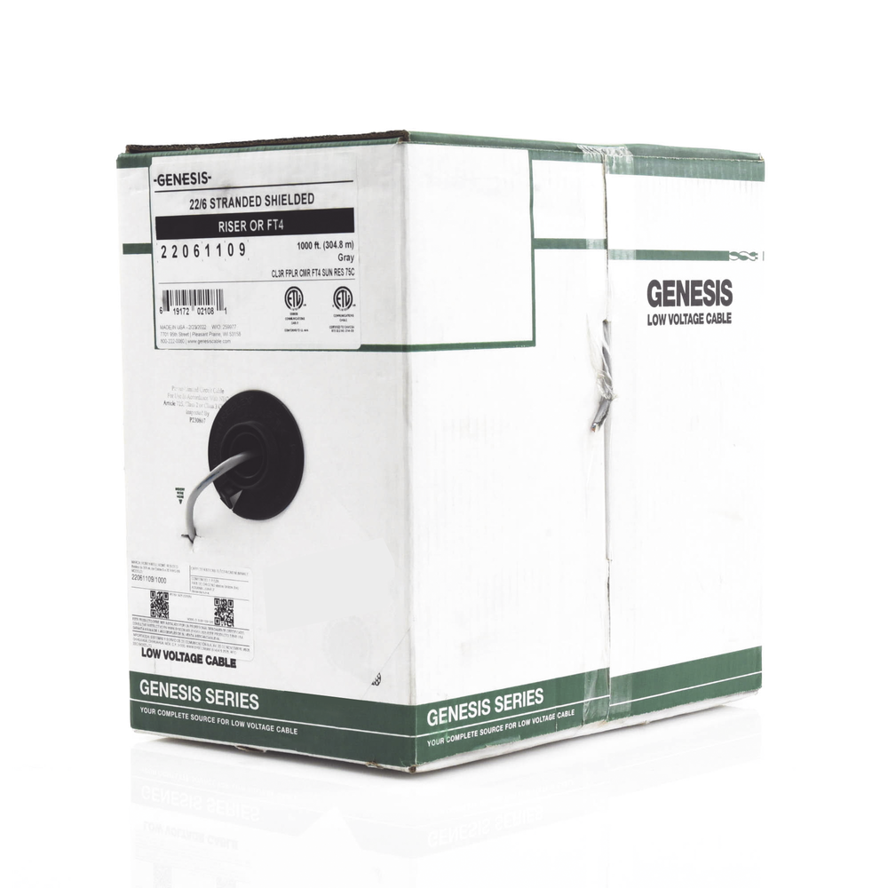 Bobina de 305 Metros (1000 Pies) de Cable / 6 x 22 AWG Blindado / Riser / Color Gris / Para Aplicaciones de Audio, Seguridad y Control - Image 2
