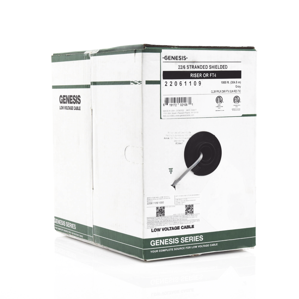 Bobina de 305 Metros (1000 Pies) de Cable / 6 x 22 AWG Blindado / Riser / Color Gris / Para Aplicaciones de Audio, Seguridad y Control - Image 3