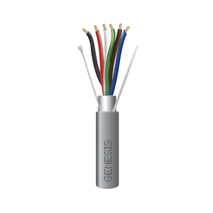 Bobina de 305 Metros (1000 Pies) de Cable / 6 x 22 AWG Blindado / Riser / Color Gris / Para Aplicaciones de Audio, Seguridad y Control