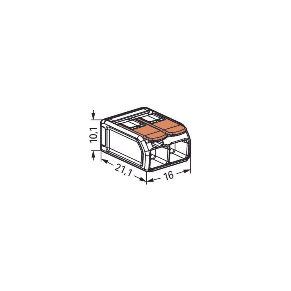 Borne de Conexión con Palancas / Serie 221 / 6 mm² Máximo / 30 A / 300 V / Transparente / T85 / CAGE CLAMP® / Conexión Lateral - Image 6