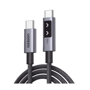 Cable USB-C a USB-C | 1 Metro | Carga Rápida de hasta 100W | Transferencia de datos 480 Mbps | PD3.0 | QC4.0/3.0/2.0 | FPC | AFC | Protección Integrada| Caja de Aluminio | Nylon Trenzado | Amplia Compatibilidad | Color Negro.