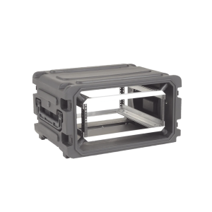 Gabinete Plástico Móvil con Amortiguador con Rack de 19", 4 Unidades.