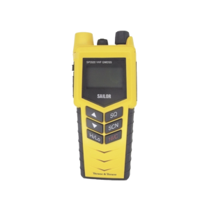 Radio VHF Portátil / GMDSS / IP67 Waterproof / Batería Dual / Conectividad Externa / Display con Retroiluminación Roja