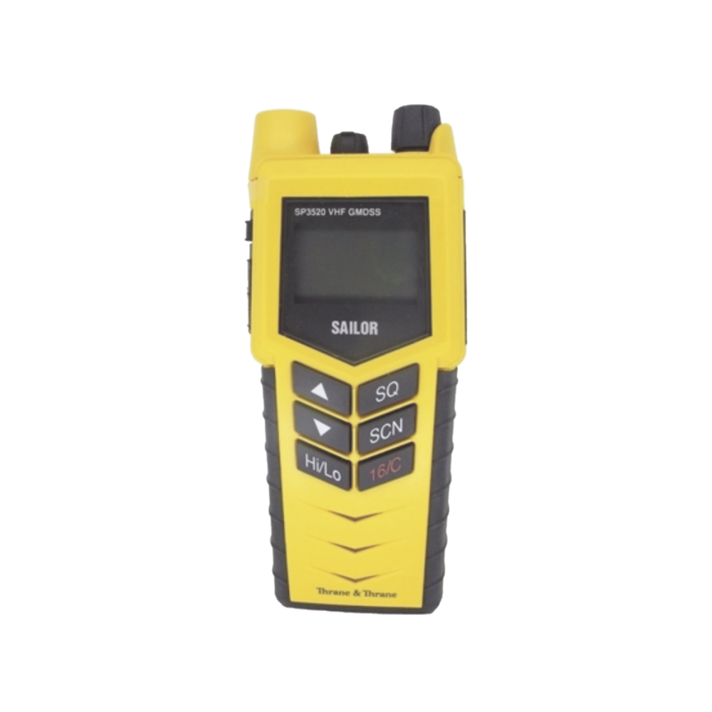 Radio VHF Portátil / GMDSS / IP67 Waterproof / Batería Dual / Conectividad Externa / Display con Retroiluminación Roja