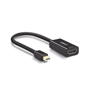 Convertidor Mini Display Port a HDMI / 4K@30Hz / Thunderbolt / Blindaje Interno M?ltiple / Carcasa ABS / Longitud de 25 cm (9.84 pulgadas)