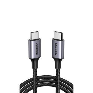 Cable USB-C a USB-C | 2 Metros (6.56 Pies) | Transferencia de Datos de 480 Mbps | Carga R?pida de Hasta 60W | QC 4.0/3.0/2.0 | PD3.0 | FPC | AFC | Protecci?n Integrada | Caja de Aluminio | Nylon Trenzado | Color Negro