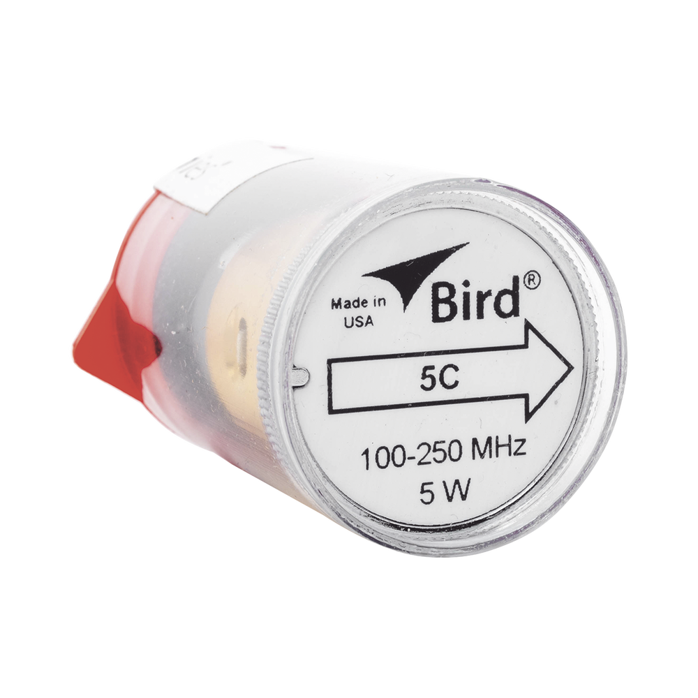 Elemento de 5 Watt en linea 7/8" para Wattmetro BIRD 43 en Rango de Frecuencia de 100 a 250 MHz.