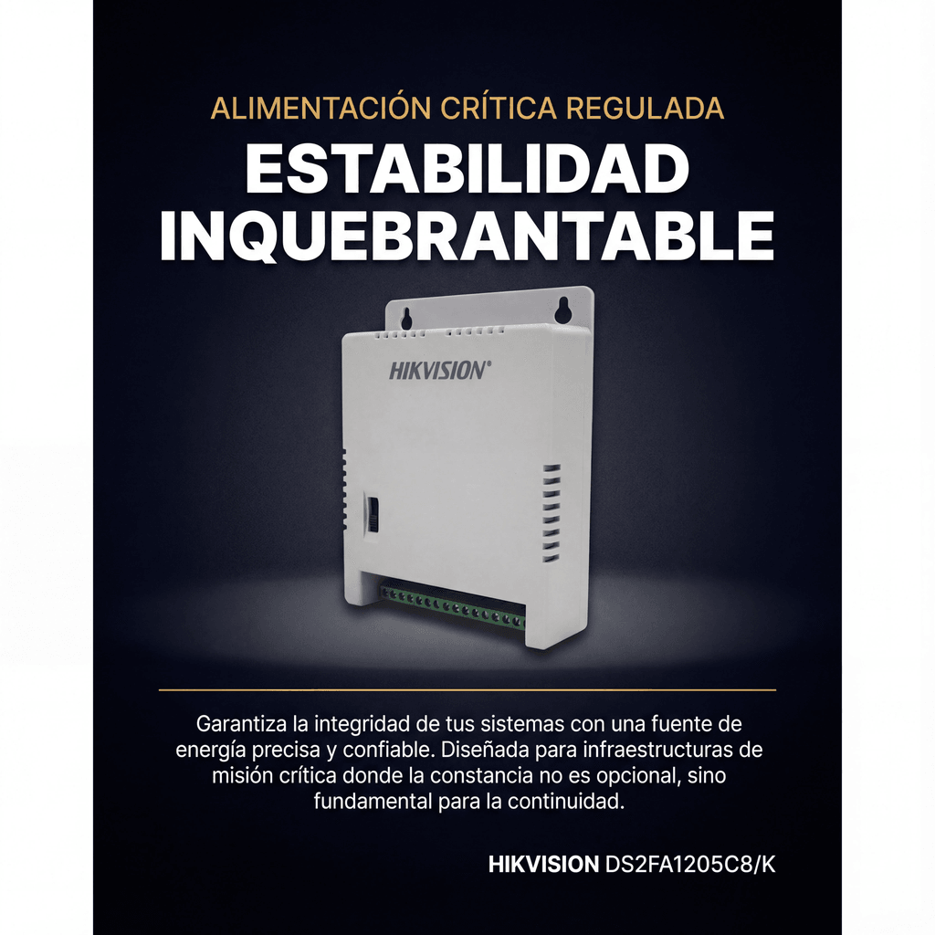 Fuente de Poder Regulada 12 Vcc / 13.5 Vcc / 15 Vcc para 8 Cámaras / 8 Amperes (1 Amp por Salida) / Voltaje de Entrada 90 - 130 VCA / Filtro de Ruido para Cámaras 4K / Modo para Largas Distancias - Image 2