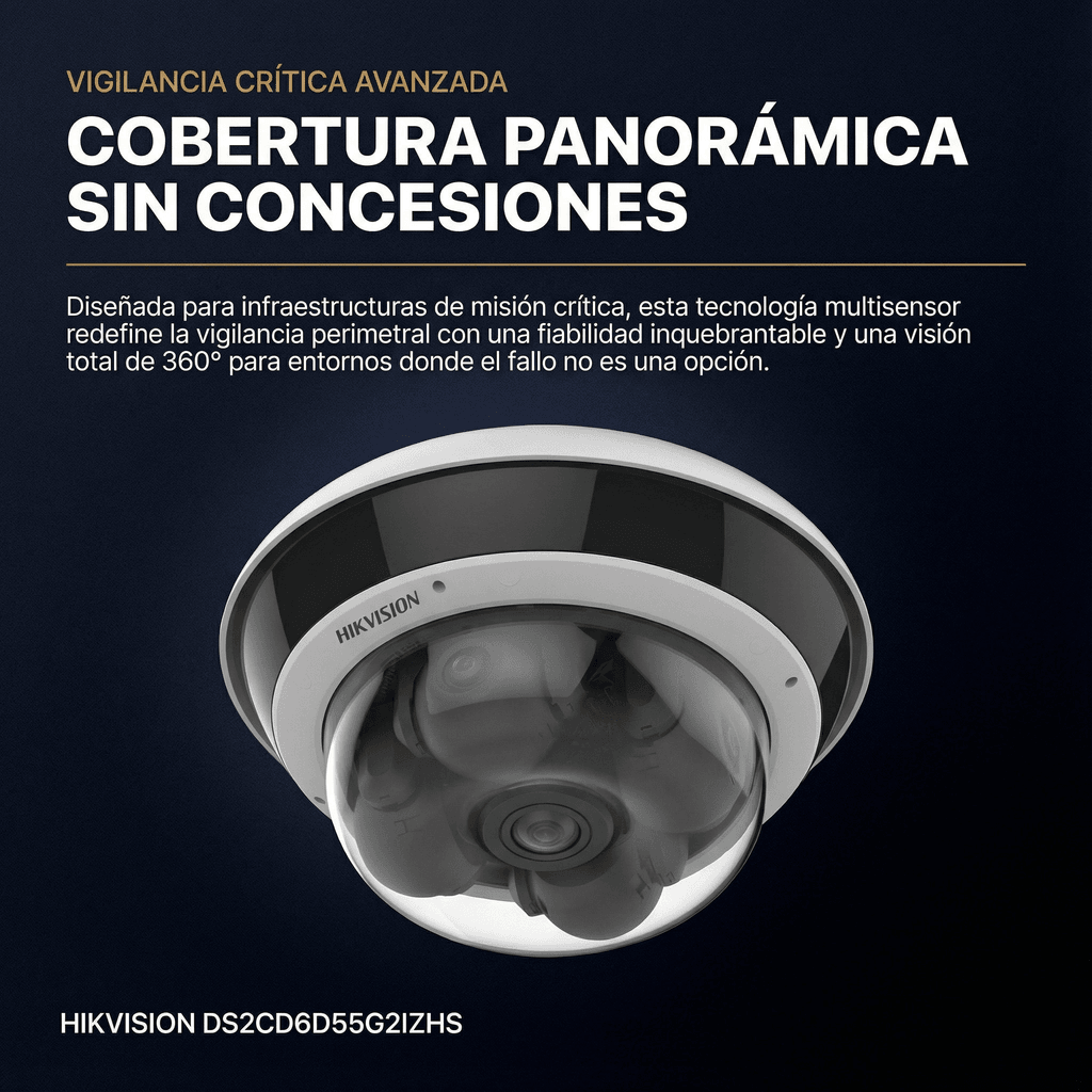 PanoVu Series / Vista Panorámica 360º / 4 Lentes Mot. 2.8 a 8 mm (5 Megapixel por Lente) + 1 Vista Fisheye (2 Megapixel) / 22 Megapixel en Total / DARKFIGHTER / ACUSENSE / Exterior IP67 / IK10 / NEMA 4X / PoE+ / 30 mts IR / Micro SD - Image 2