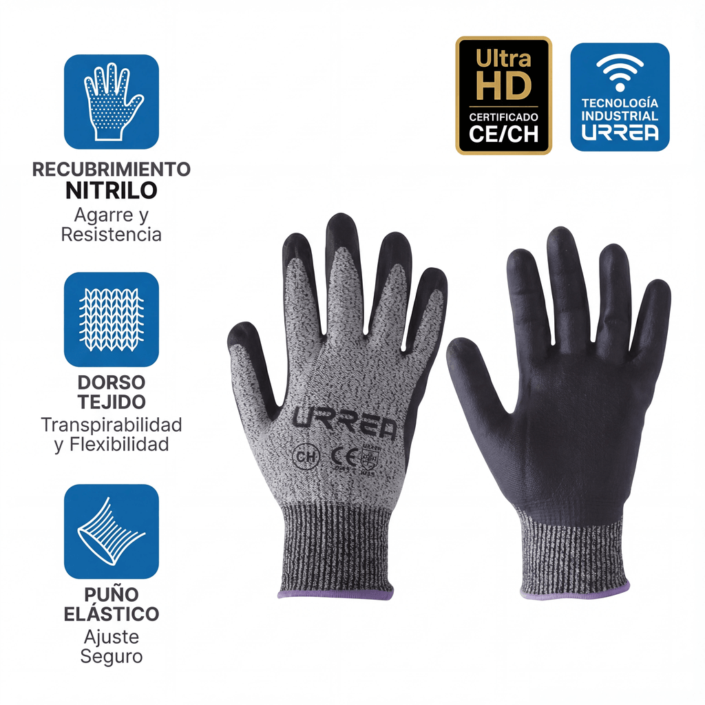 Guantes talla extra grande supraneema con recubrimiento de nitrilo. - Image 3