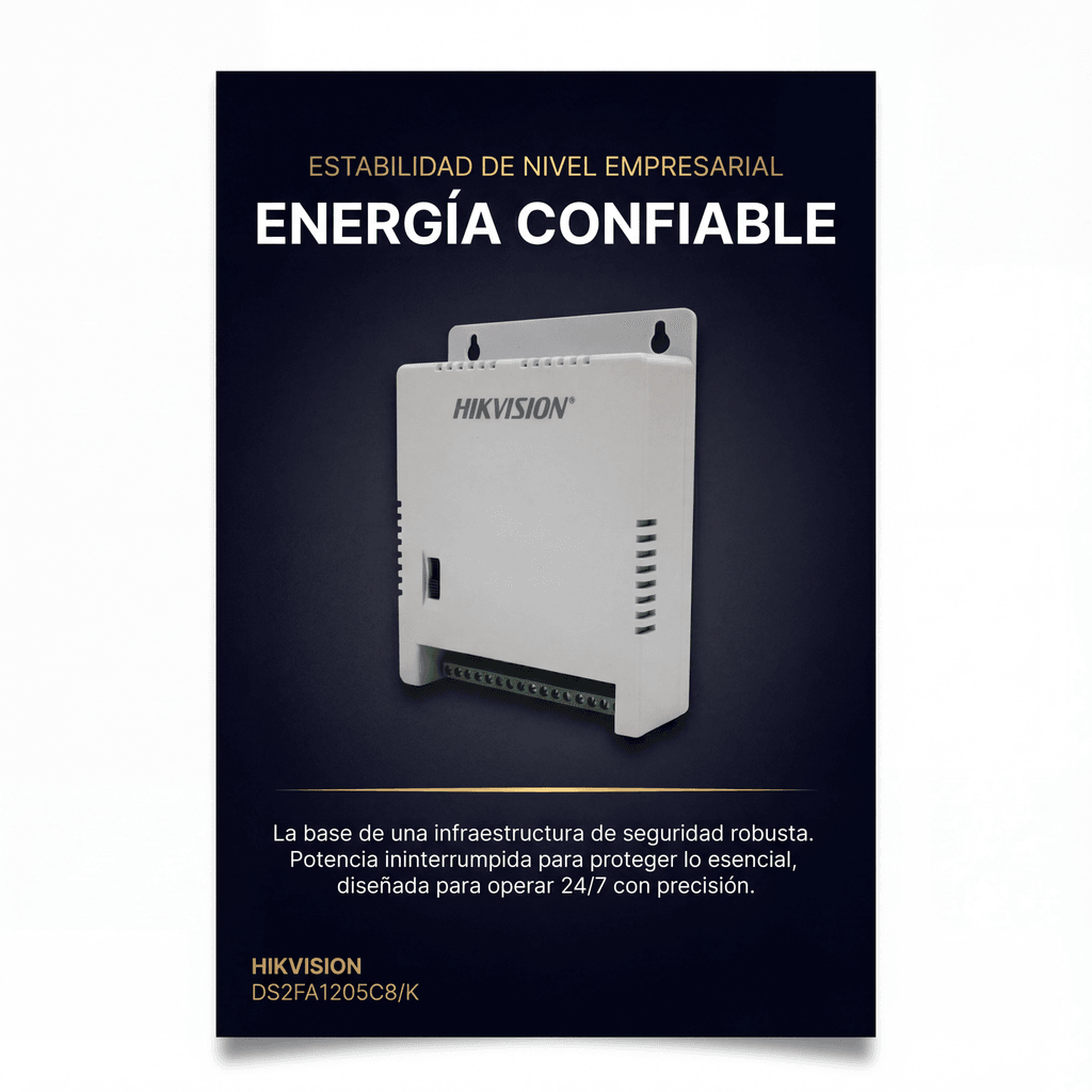 Fuente de Poder Regulada 12 Vcc / 13.5 Vcc / 15 Vcc para 8 Cámaras / 8 Amperes (1 Amp por Salida) / Voltaje de Entrada 90 - 130 VCA / Filtro de Ruido para Cámaras 4K / Modo para Largas Distancias - Image 5