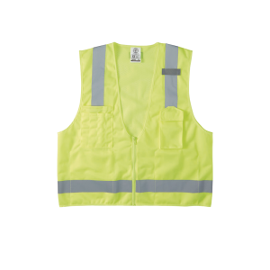 Chaleco de seguridad reflectante de alta visibilidad, mediano/grande. Con múltiples bolsillos de diferente capacidad