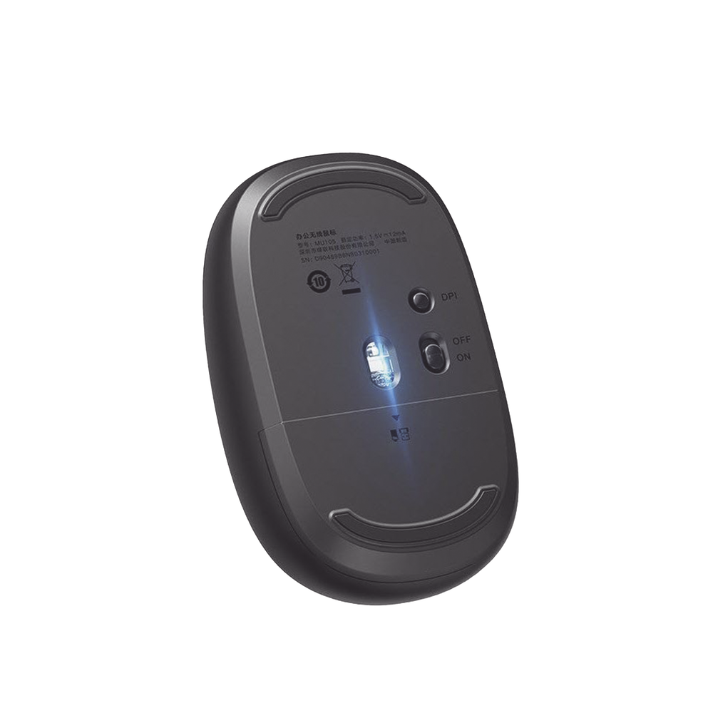 Mouse Inalámbrico 2.4G 800/1200/1600/2400 DPI | Función de 3 botones | Alcance 10m | Silencioso | Ergonómico | Anti-caída y Anti-interferencias | Batería Alcalina AA incluida | Midnight Blue. - Image 4