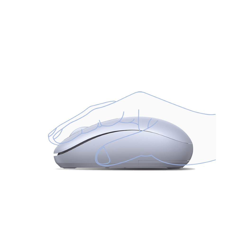 Mouse Inalámbrico 2.4G 800/1200/1600/2400 DPI | Función de 3 botones | Alcance 10m | Silencioso | Ergonómico | Anti-caída y Anti-interferencias | Batería Alcalina AA incluida | Color Dusty Blue. - Image 3