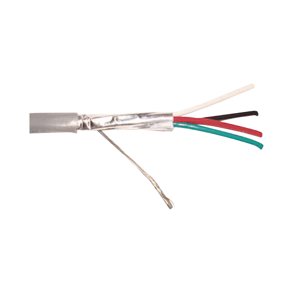 Cable 4 x 18 AWG / Blindado / 305 Metros (1000 Pies) / Riser / UL / Color Gris / Hecho en M?xico