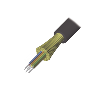 Cable de Fibra ?ptica de 6 Hilos, Interior/Exterior, Tight Buffer, No Conductiva (Diel?ctrica), LS0H, Multimodo OM4 50/125 Optimizada, 1 Metro (3.28 Pies)