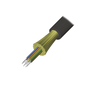 Cable de Fibra ?ptica de 6 Hilos, Interior/Exterior, Loose Tube, No Conductiva (Diel?ctrica), LS0H, Monomodo OS1/OS2 9/125, 1 Metro (3.28 Pies)