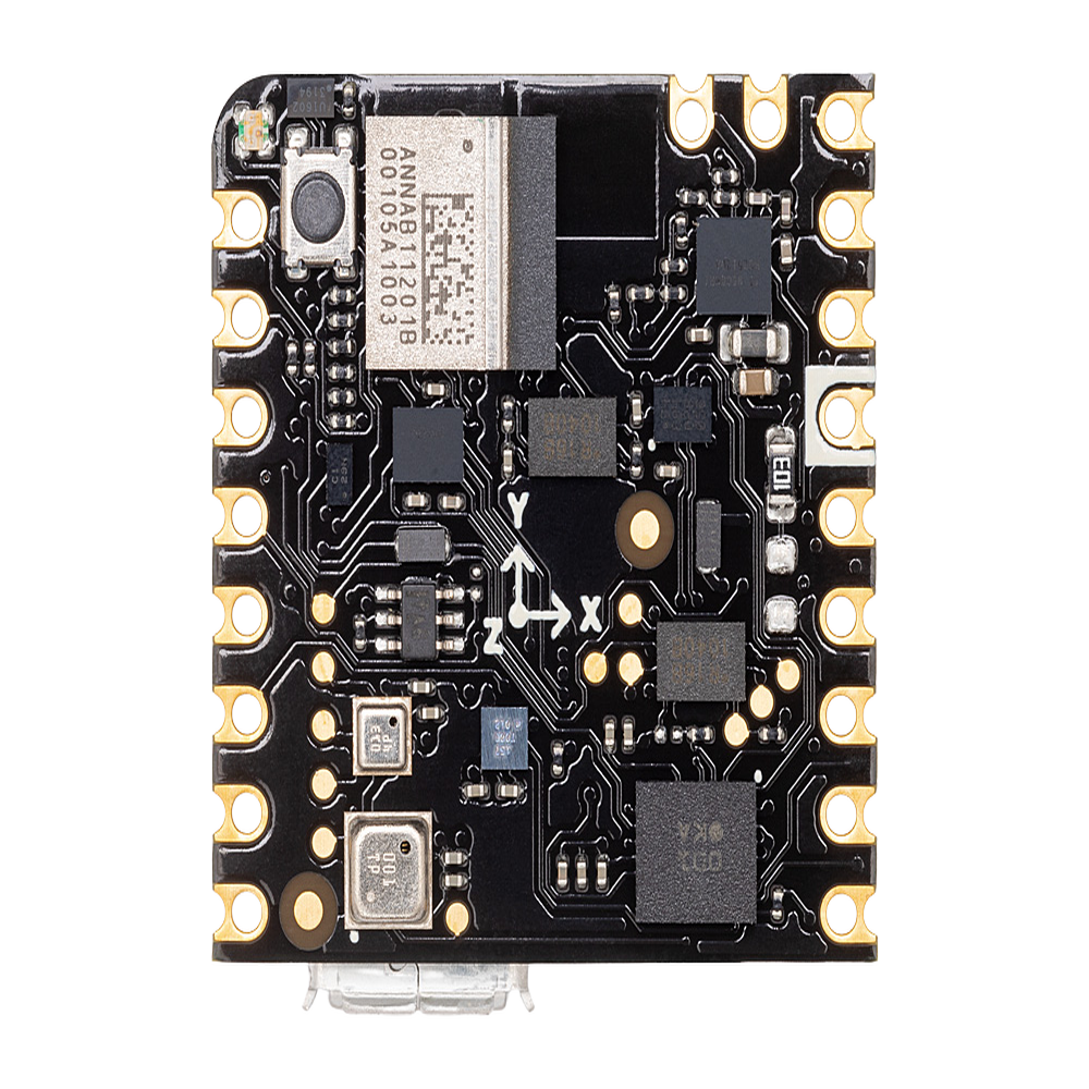 Placa de Desarrollo IoT / Arduino Nicla Sense ME / 4 Sensores Bosch Industrial / Bluetooth 5.0 / nRF52832 Cortex-M4F 64MHz / 512KB Flash + 2MB Externa / BHI260AP IMU 6 Ejes / BME688 Gas VOC / BMP390 Presión / BMM150 Magnetómetro - Image 3