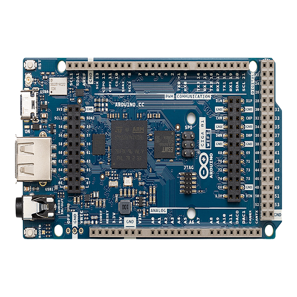 Placa de Desarrollo Arduino® GIGA R1 WiFi / Microcontrolador STM32H747 Dual-Core / 76 I/O Digitales / 14 Entradas Analógicas / Wi-Fi® y Bluetooth® Integrados / 16 MB Flash + 8 MB SDRAM / Compatibilidad Mega 2560 - Image 2
