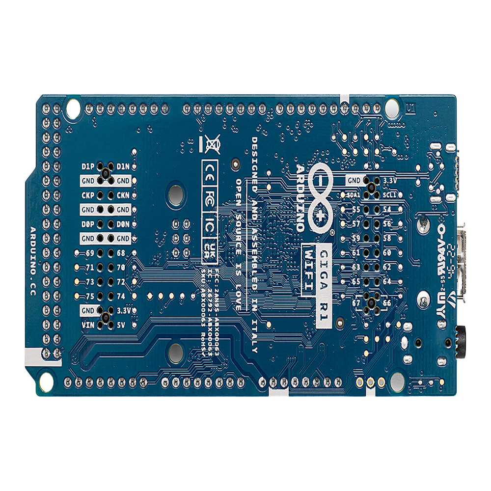Placa de Desarrollo Arduino® GIGA R1 WiFi / Microcontrolador STM32H747 Dual-Core / 76 I/O Digitales / 14 Entradas Analógicas / Wi-Fi® y Bluetooth® Integrados / 16 MB Flash + 8 MB SDRAM / Compatibilidad Mega 2560 - Image 3
