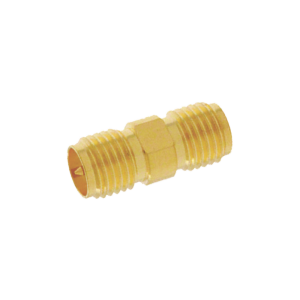 Adaptador Barril de Conector SMA Hembra a SMA Hembra Inverso, Oro/ Oro/ Teflón.