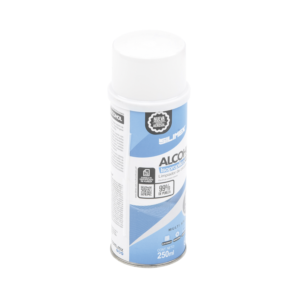 Alcohol Isopropilico en Aerosol para limpieza de equipos de vídeo, fibra óptica, cómputo, y equipo telefónico 250 ml - Image 3
